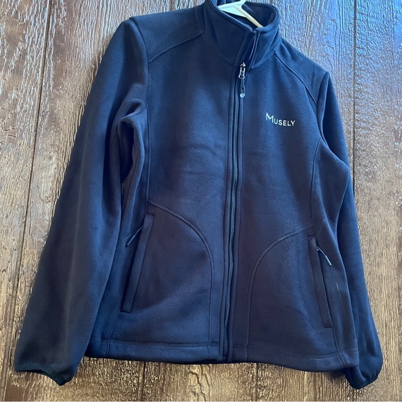 NEW Musely Black Fleece Zip-up Jacket Size Large - Picture 8 of 9